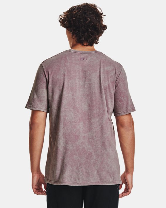 Men's UA Elevated Core Wash Short Sleeve in Purple image number 1
